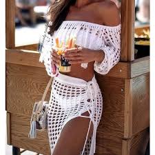 Conjunto feminino saída de praia